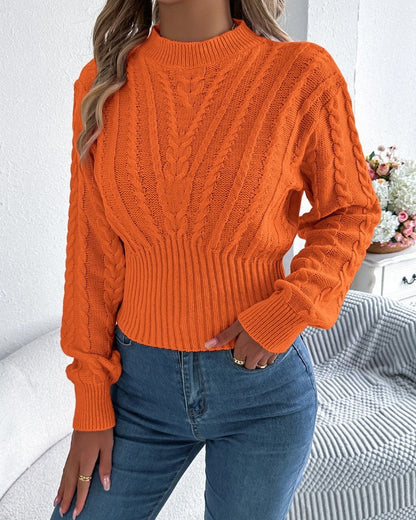 Marta Cable Knit Cropped Sweater