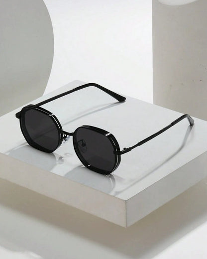Marzio Geometric Metal Frame Sunglasses