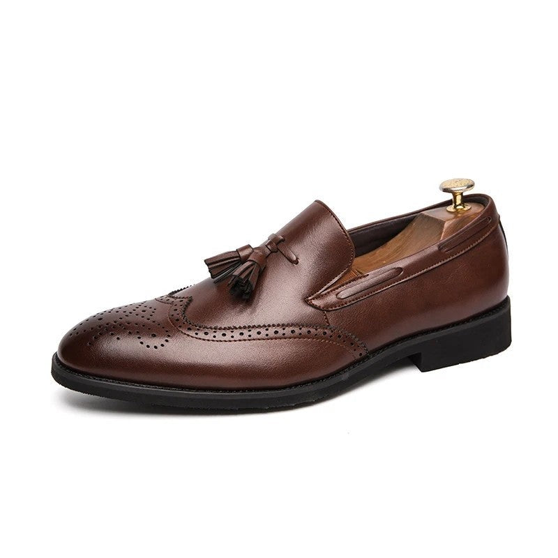 Mavrin Brogue Tassel Leather Loafers