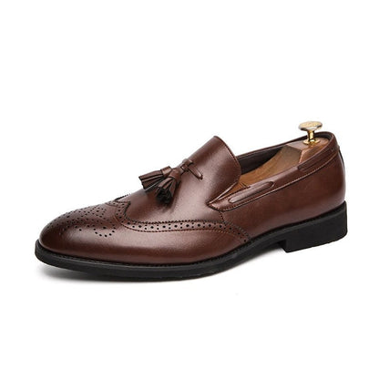 Mavrin Brogue Tassel Leather Loafers