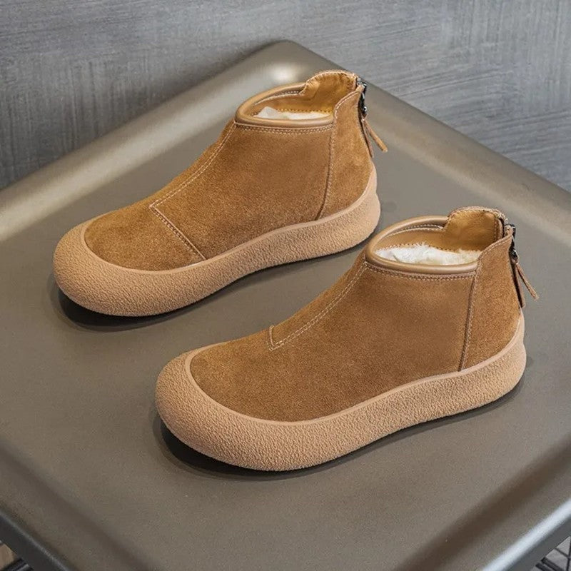 Mia Suede Fleece Lined Ankle Boots