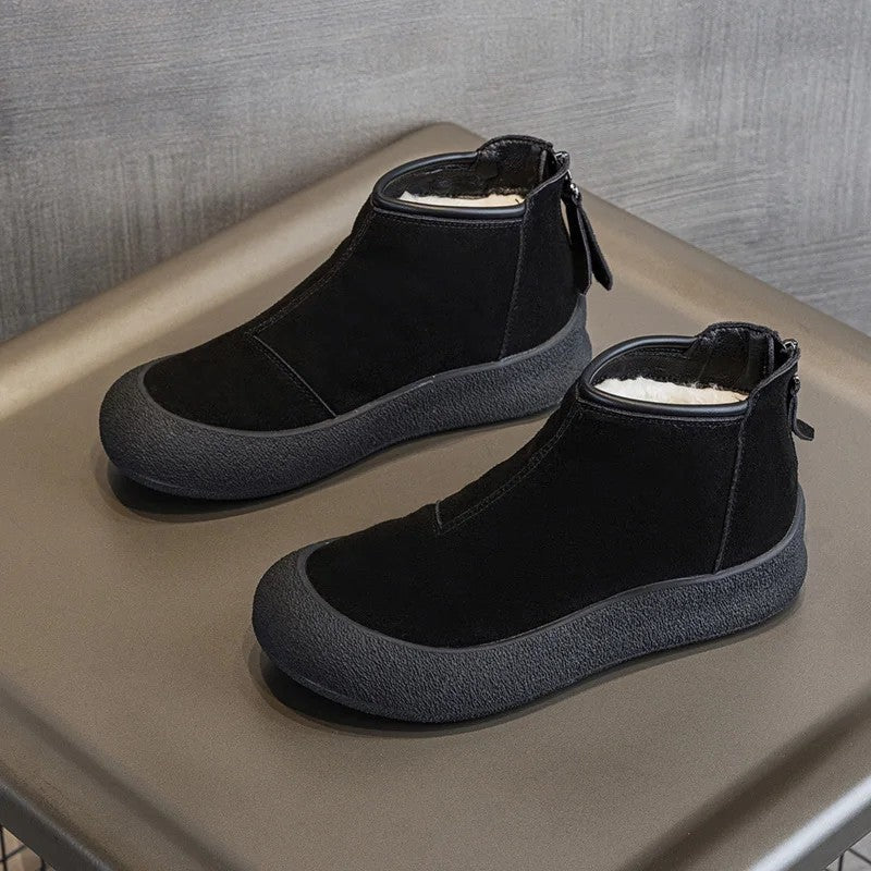 Mia Suede Fleece Lined Ankle Boots