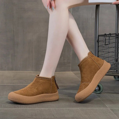 Mia Suede Fleece Lined Ankle Boots
