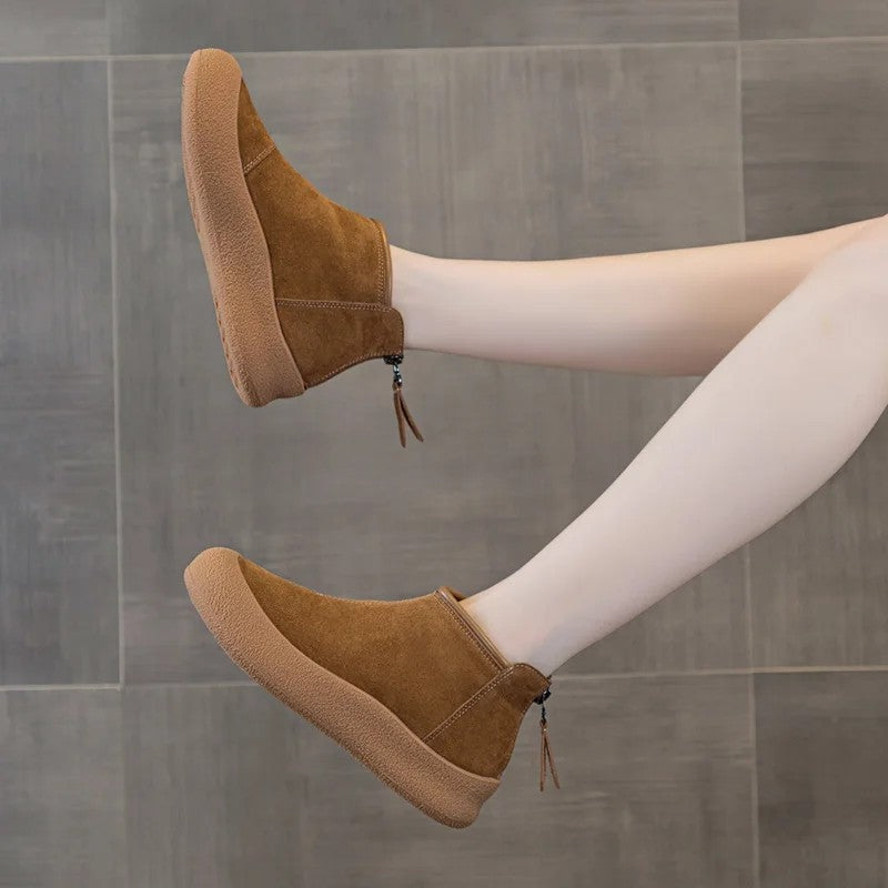 Mia Suede Fleece Lined Ankle Boots