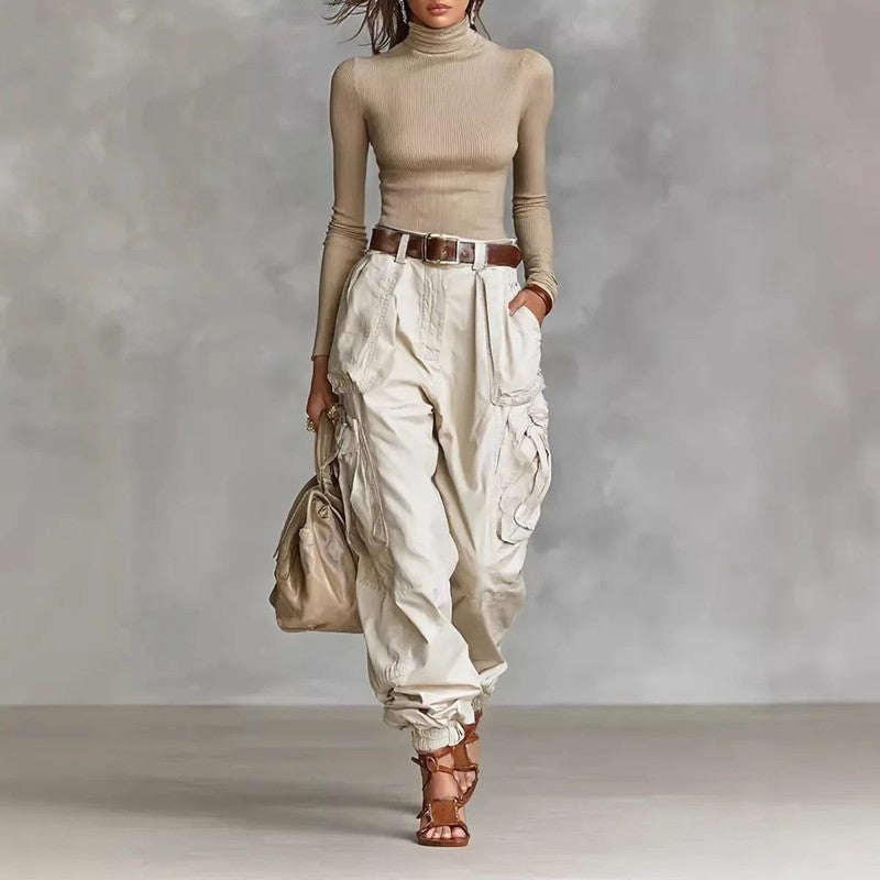 Mirelo Relaxed Drawstring Cargo Pants