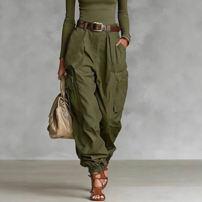 Mirelo Relaxed Drawstring Cargo Pants