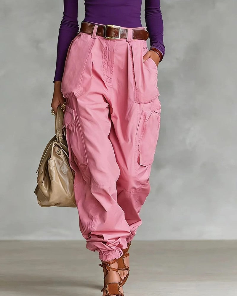 Mirelo Relaxed Drawstring Cargo Pants