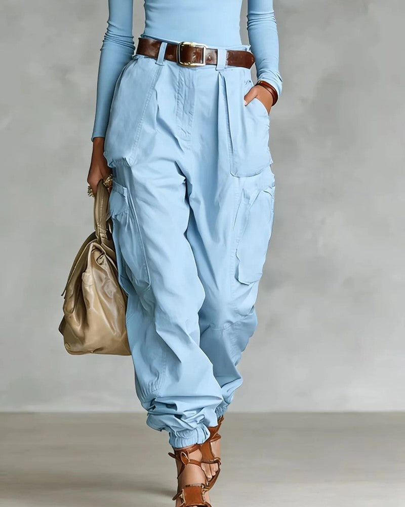 Mirelo Relaxed Drawstring Cargo Pants