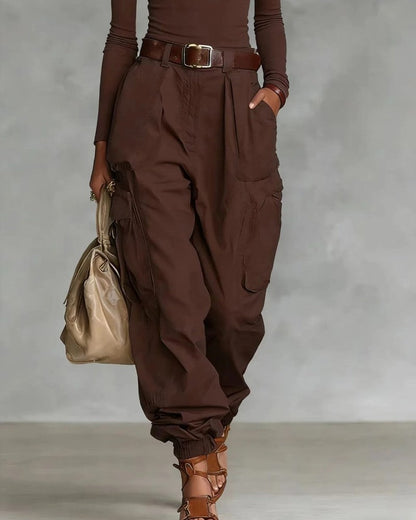 Mirelo Relaxed Drawstring Cargo Pants