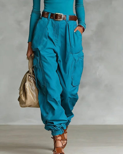 Mirelo Relaxed Drawstring Cargo Pants