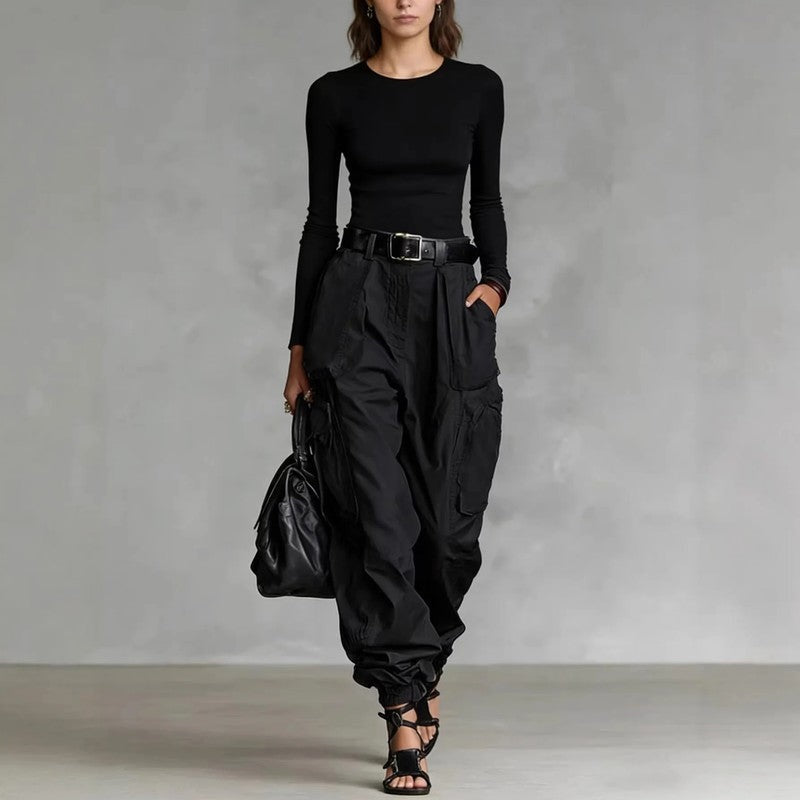 Mirelo Relaxed Drawstring Cargo Pants