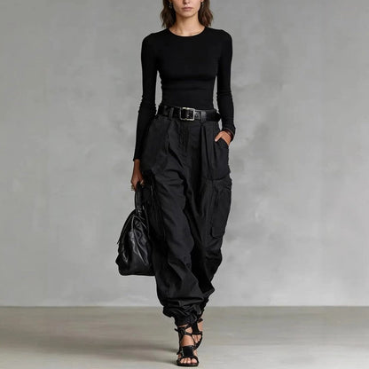 Mirelo Relaxed Drawstring Cargo Pants