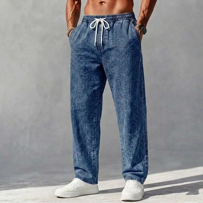 Mirox Relaxed Drawstring Denim Pants