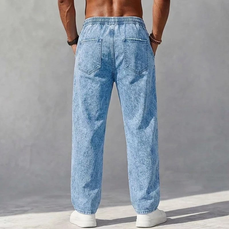 Mirox Relaxed Drawstring Denim Pants