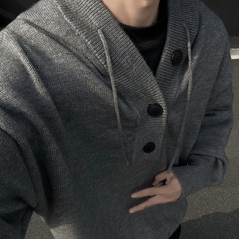 Navaro Relaxed Knit Hooded Pullover