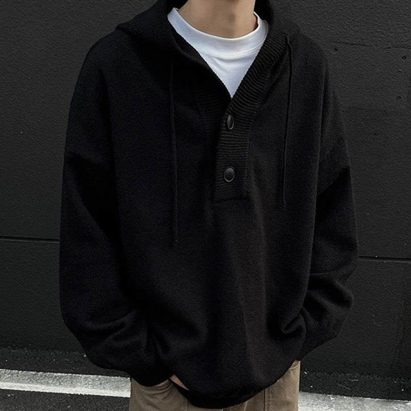 Navaro Relaxed Knit Hooded Pullover