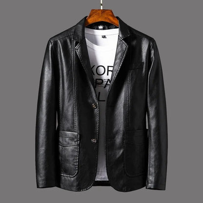 Navion Relaxed Faux Leather Blazer