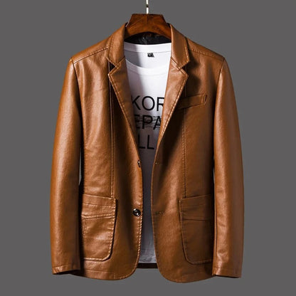 Navion Relaxed Faux Leather Blazer