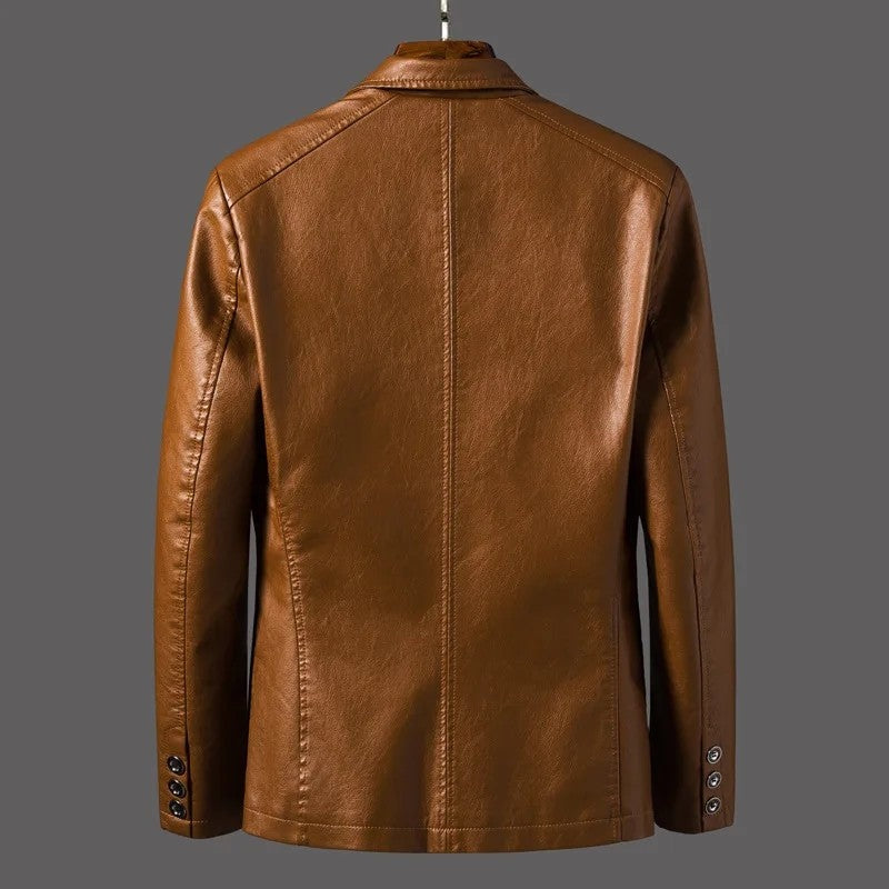 Navion Relaxed Faux Leather Blazer