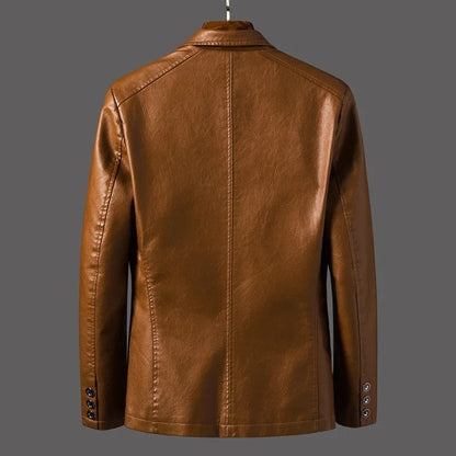 Navion Relaxed Faux Leather Blazer