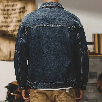Orvane Relaxed Contrast Collar Denim Jacket