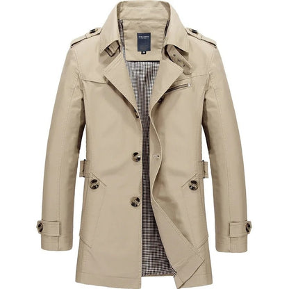 Orvello Double-Breasted Belted Trench Coat