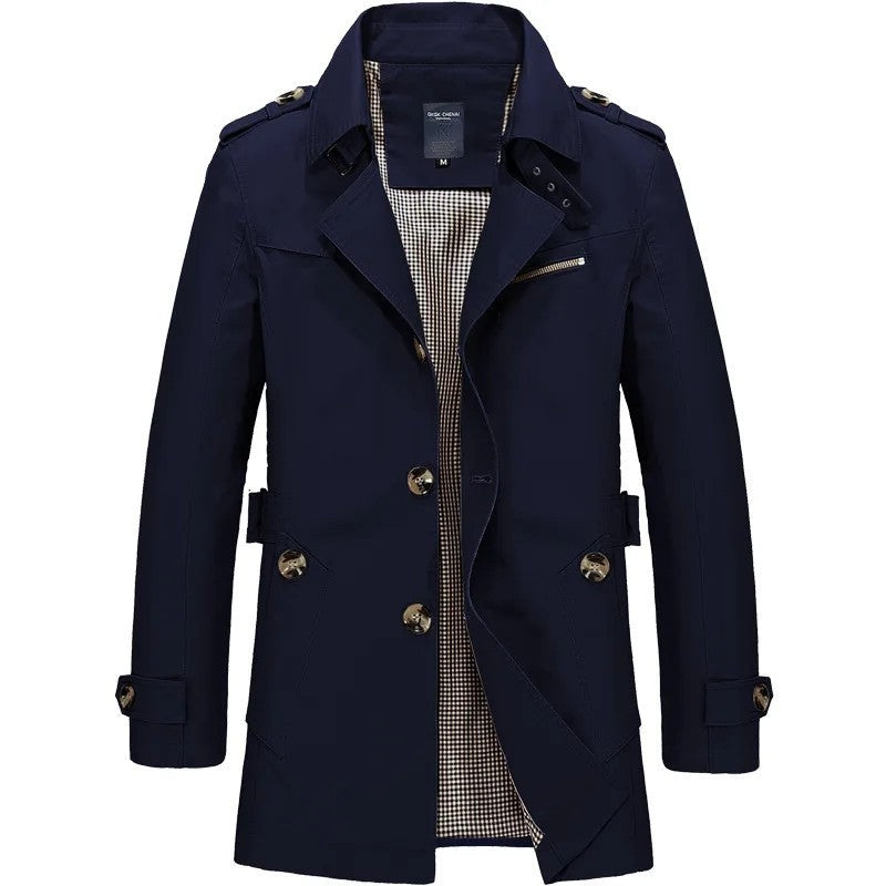 Orvello Double-Breasted Belted Trench Coat