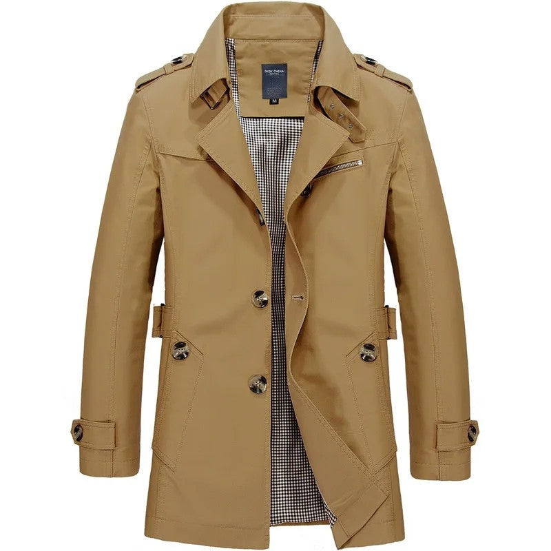 Orvello Double-Breasted Belted Trench Coat