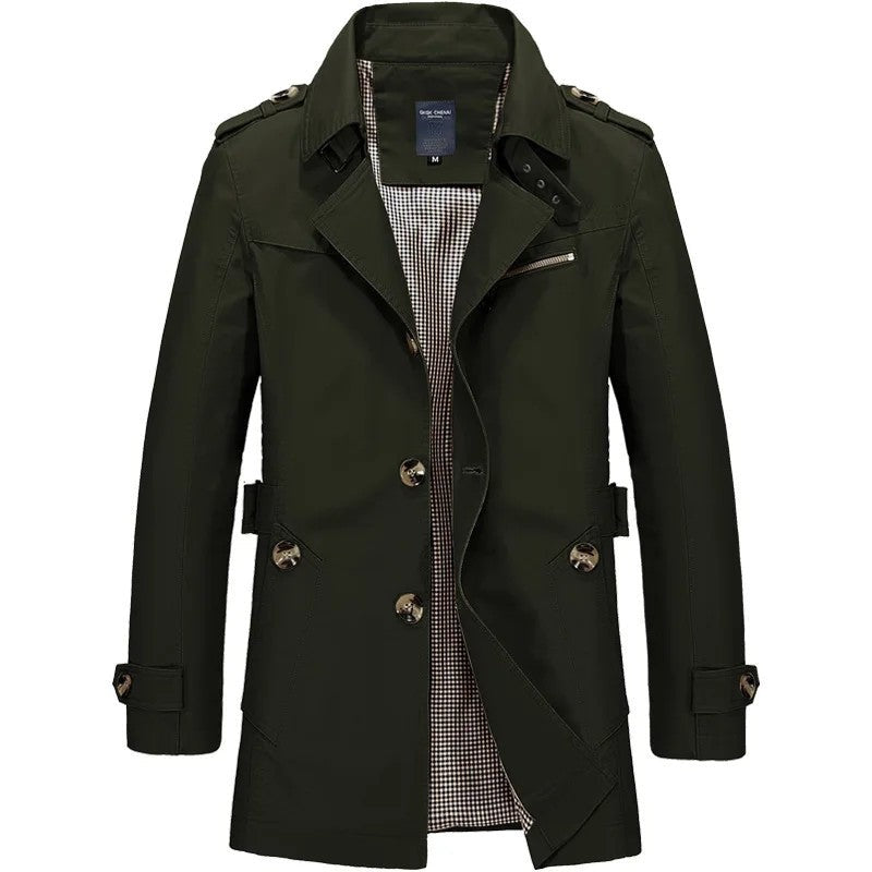 Orvello Double-Breasted Belted Trench Coat