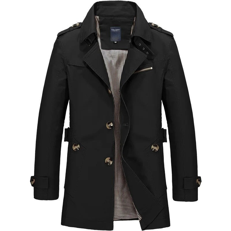 Orvello Double-Breasted Belted Trench Coat