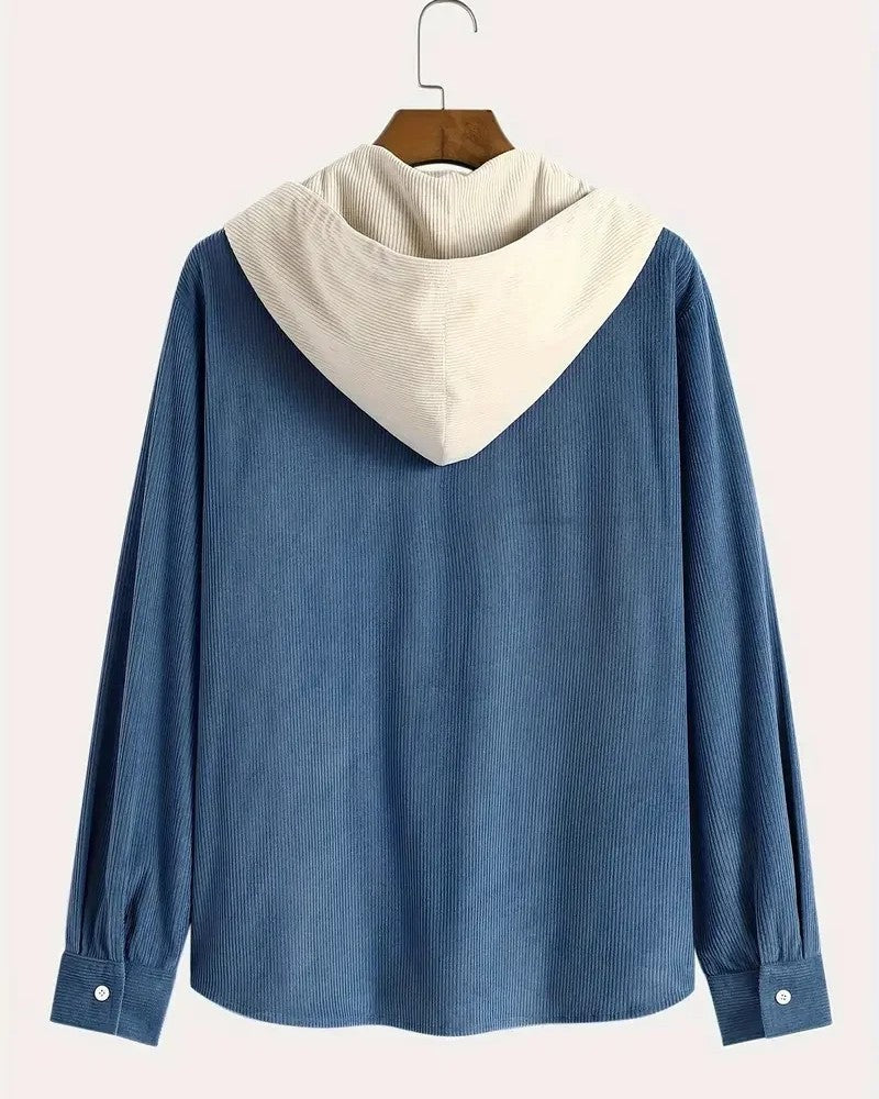 Philip Hooded Contrast Pocket Button-Up Shirt