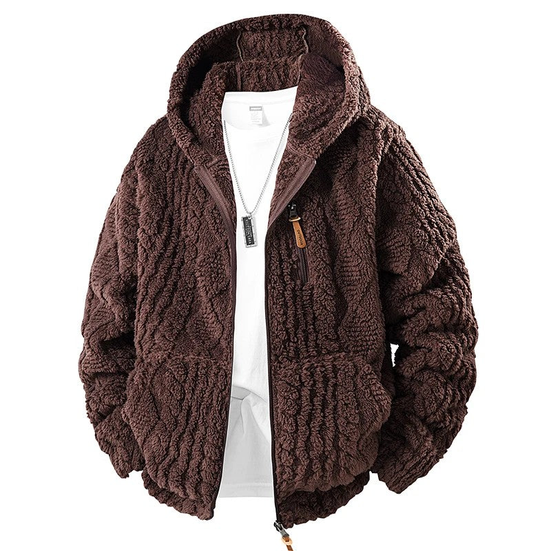 Fjora Plush Hooded Fleece Zip Jacket