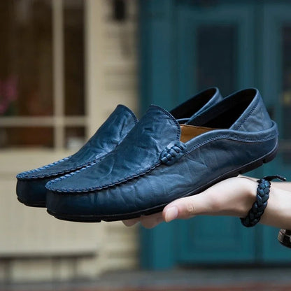Ravino Relaxed Stitch Moccasin Loafers