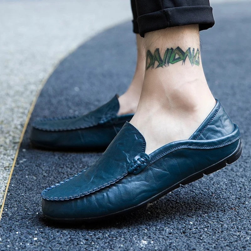 Ravino Relaxed Stitch Moccasin Loafers