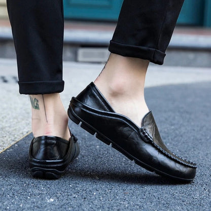 Ravino Relaxed Stitch Moccasin Loafers
