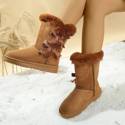 Renza Bow Detail Faux Fur Winter Boots