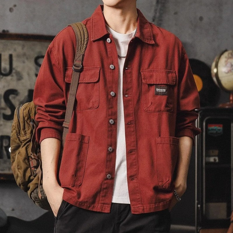 Renzo Relaxed Button-Up Utility Shirt Jacket