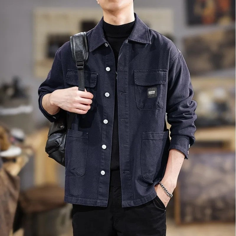 Renzo Relaxed Button-Up Utility Shirt Jacket