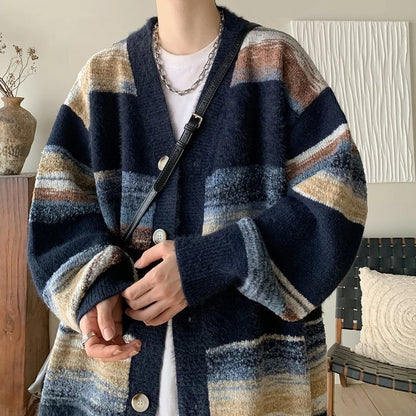 Ricardo Relaxed Striped Knit Cardigan
