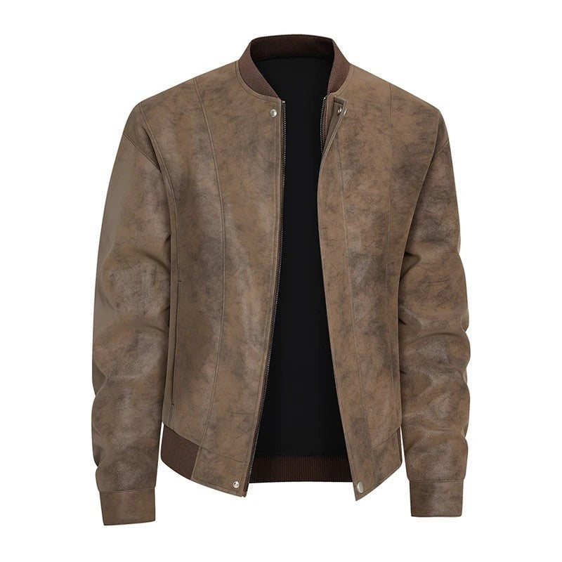 Plus Size Rivaro Relaxed Faux Leather Bomber Jacket