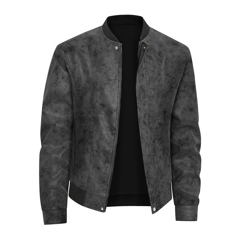 Plus Size Rivaro Relaxed Faux Leather Bomber Jacket
