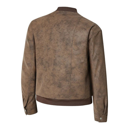 Plus Size Rivaro Relaxed Faux Leather Bomber Jacket