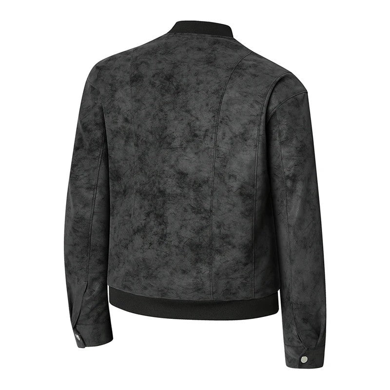 Plus Size Rivaro Relaxed Faux Leather Bomber Jacket