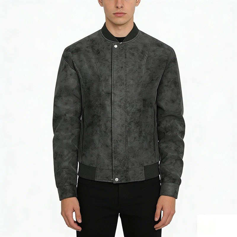 Plus Size Rivaro Relaxed Faux Leather Bomber Jacket