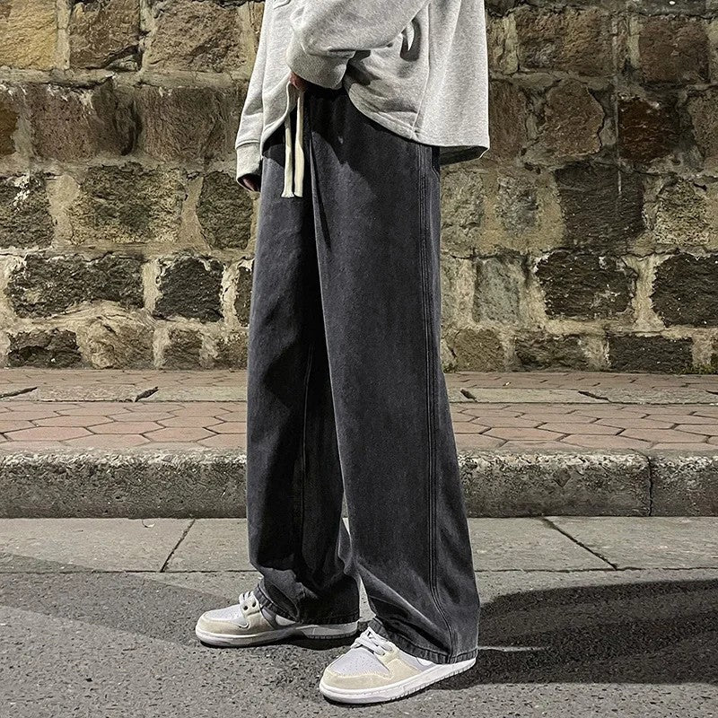 Rivaro Relaxed Wide-Leg Denim Pants