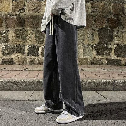 Rivaro Relaxed Wide-Leg Denim Pants