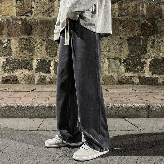 Rivaro Relaxed Wide-Leg Denim Pants