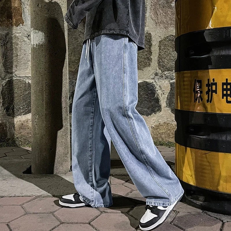 Rivaro Relaxed Wide-Leg Denim Pants