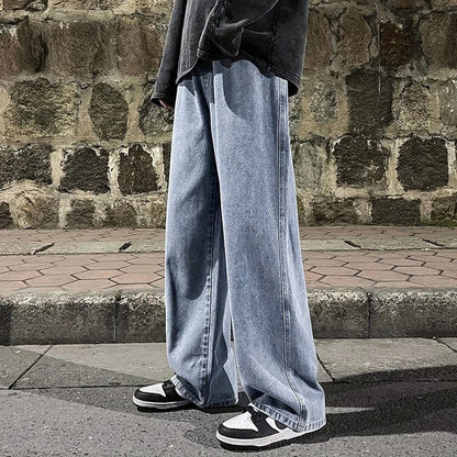 Rivaro Relaxed Wide-Leg Denim Pants