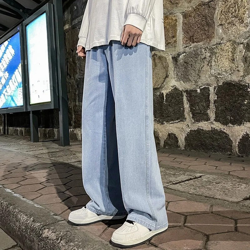 Rivaro Relaxed Wide-Leg Denim Pants